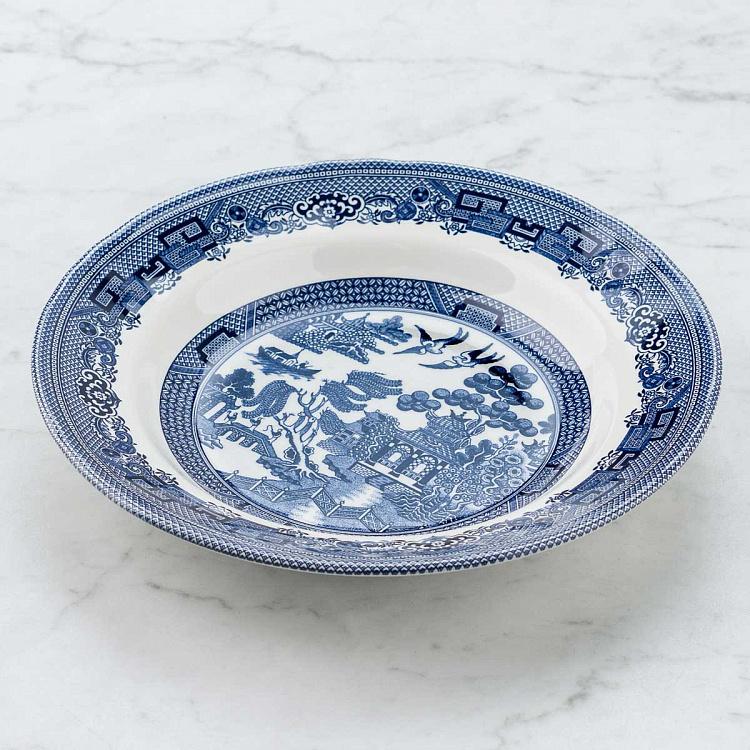 Суповая тарелка Голубая ива Blue Willow Soup Plate