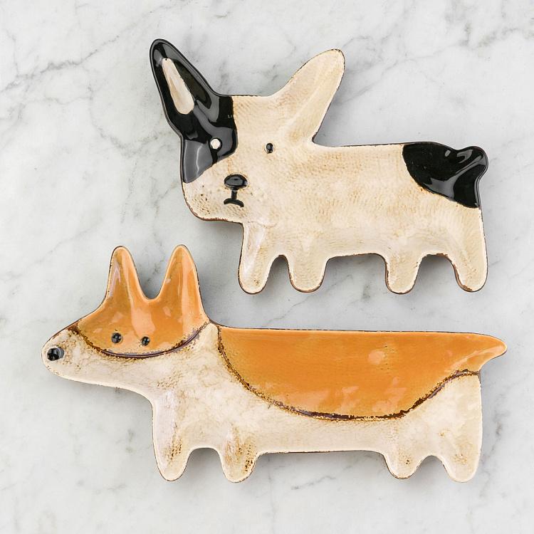 Набор из двух блюд Собачки Set Of 2 Dog Dishes