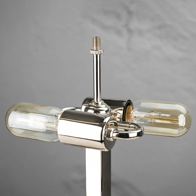 Настольная лампа Арлингтон из стекла и никелированной стали Lamp Arlington Crystal