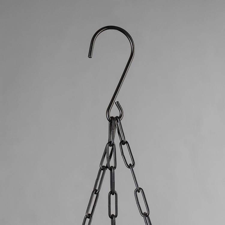 Подвесное серо-белое кашпо-чаша Эффектори Бетон, S Effectory Beton Hanging Bowl White Sand Small