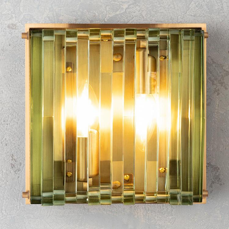 Бра с зелёным стеклом Облако, S Nuvola Wall Lamp Green Small