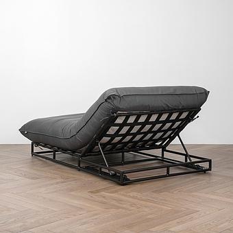 Садовый шезлонг-лежак Coral Lounger, Black акриловая ткань Anthracite Carbon - ракурс 4