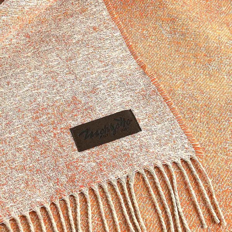 Бледно-оранжевый хлопковый плед Сорапис, 130x180 см Sorapis Plaid Orange 130x180 cm