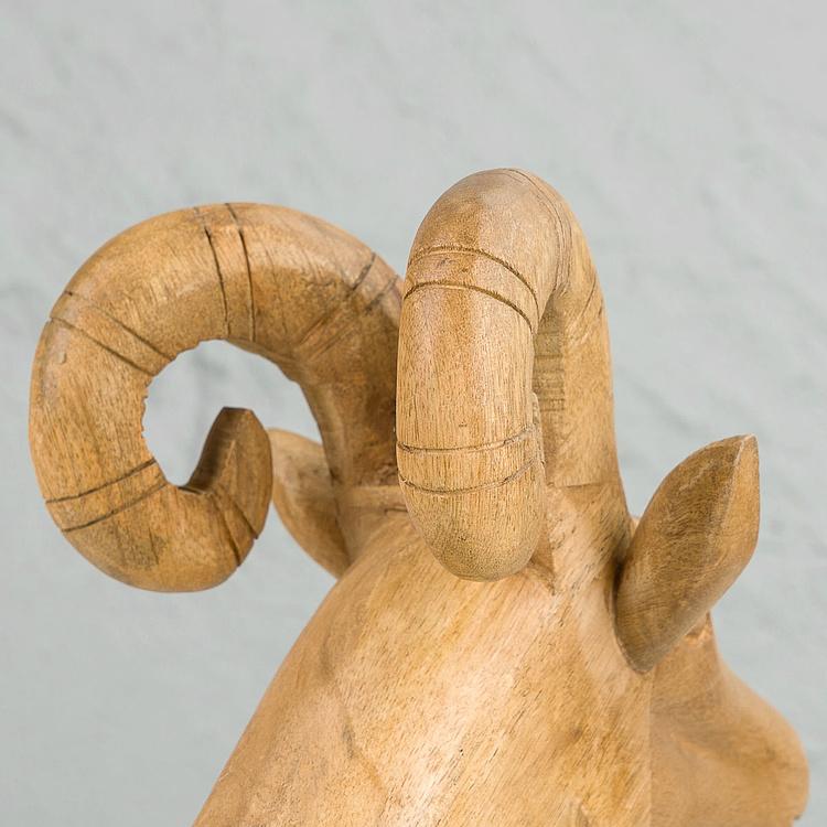 Статуэтка Голова козерога Билли Billy Goat Head Mango Wood
