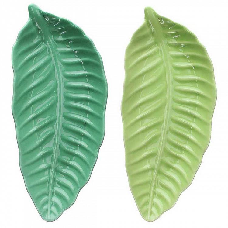 Set Of 2 Pachy Leaf Plates