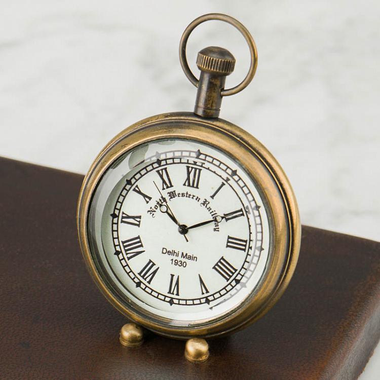 Настольные часы с пропеллером на подставке Propeller Desk Clock On Leather Stand