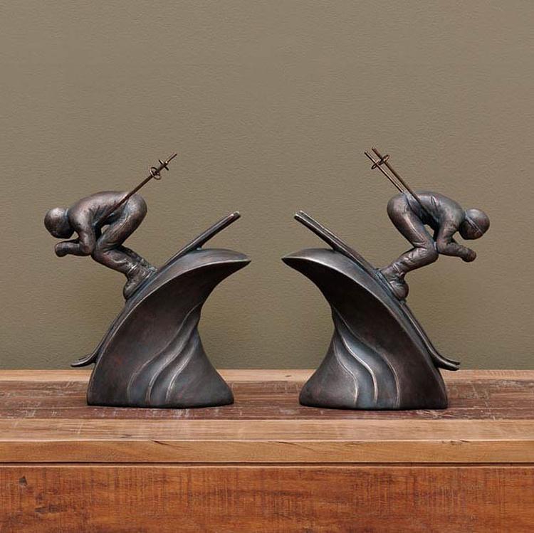 Набор из 2-х держателей для книг Bookend Downhill Skiers - ракурс 2