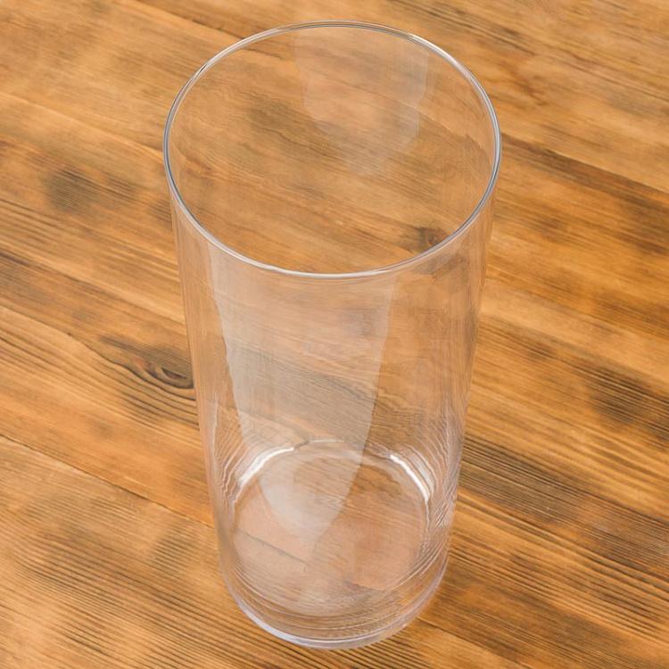Цилиндрическая стеклянная ваза для цветов Long Cylindrical Glass Vase