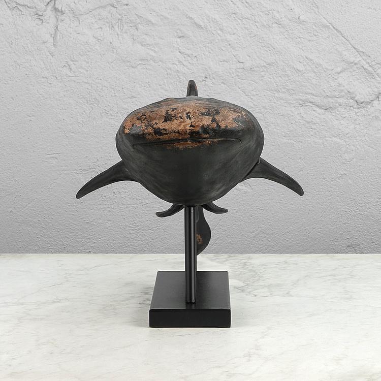 Статуэтка на подставке Чёрная акула, L Black Shark On Metal Base Large