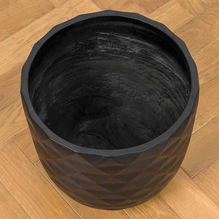 Кашпо Ergo Diamond Bowl Pot Anthracite Medium - ракурс 2