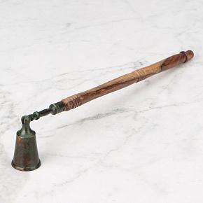 Candle Snuffer Old Mix Wood And Metal
