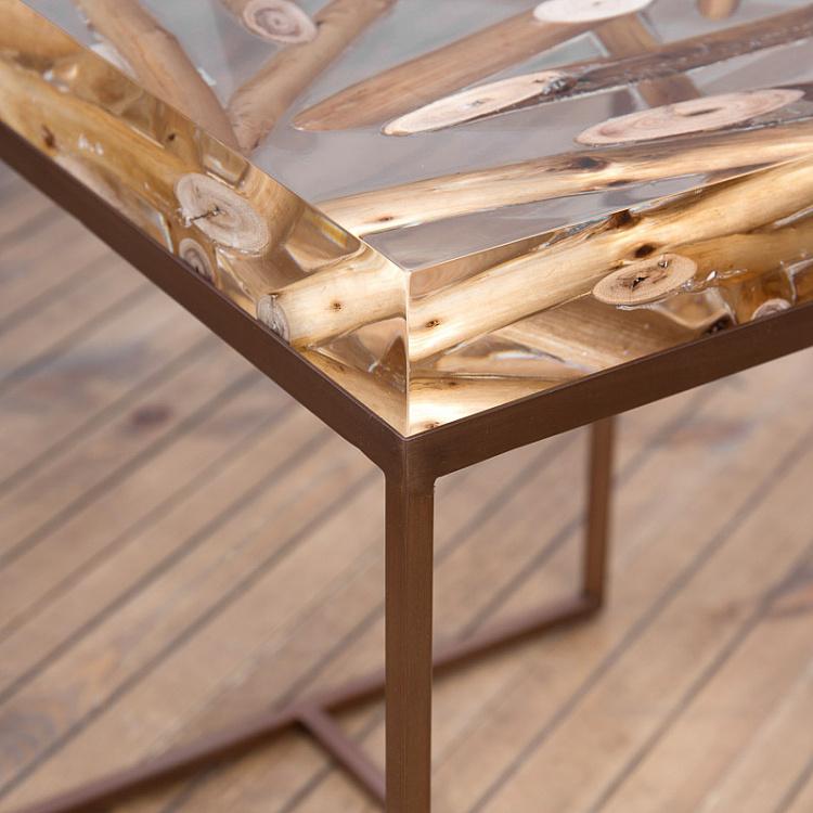 Высокий прикроватный столик Атохи F328 Atohi Side Table Tall, Brushed Copper