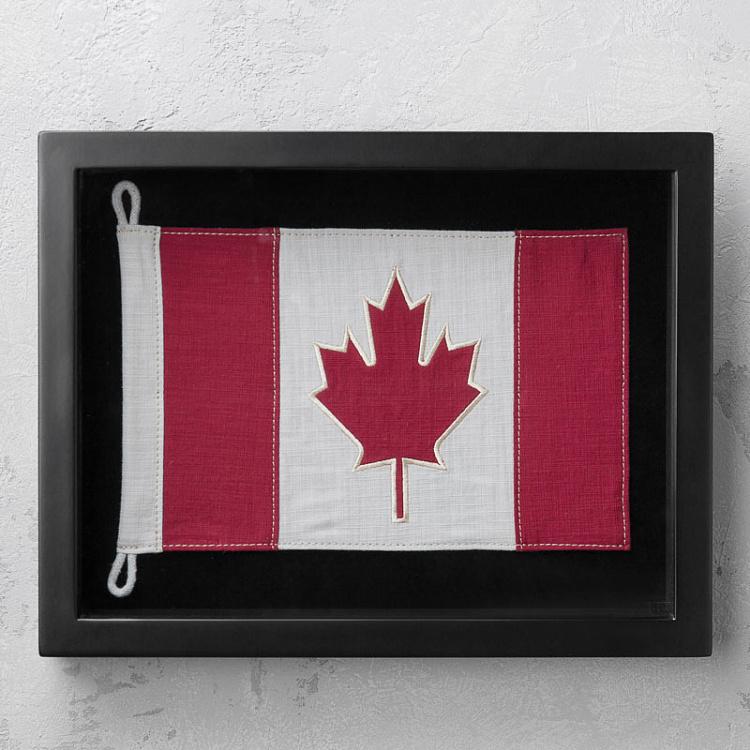 Флаг Канады за стеклом в раме, мини Shadow Box Flag Canada Mini