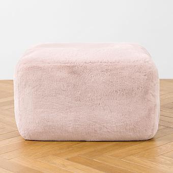Пуфик Alaska Rectangular Pouf Small искусственный мех Big Bear Pink - ракурс 3