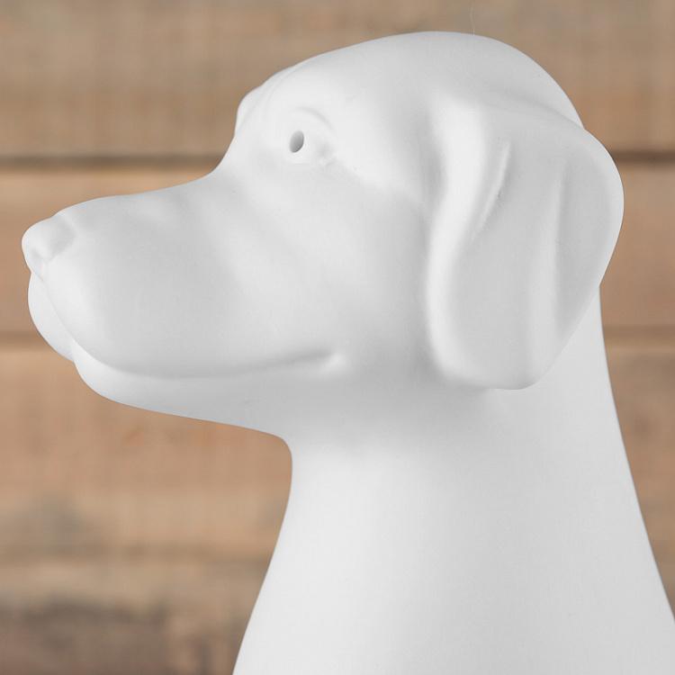 Фарфоровая настольная лампа Собака Porcelain Table Lamp Dog