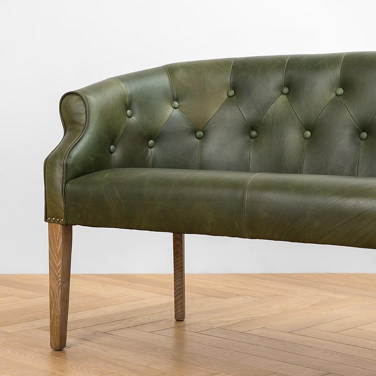 Двухместный кожаный диван Маршал, песочные ножки Marshall 2 Seater, Oak Sandwashed Leather