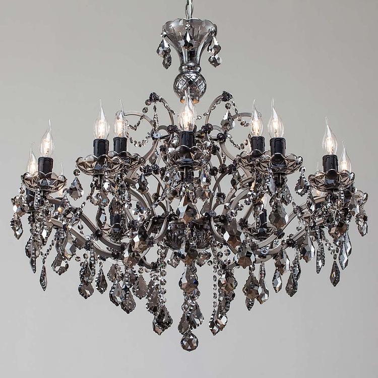 Люстра Crystal Chandelier Medium discount3 хрусталь и металл Grey Crystal and Natural Metal