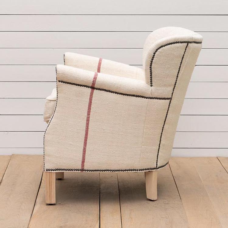 Кресло Тёрнер в обивке из винтажных хлопковых мешков Turner Armchair Old Flour Bags