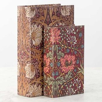 Set Of 2 Book Boxes Flowers