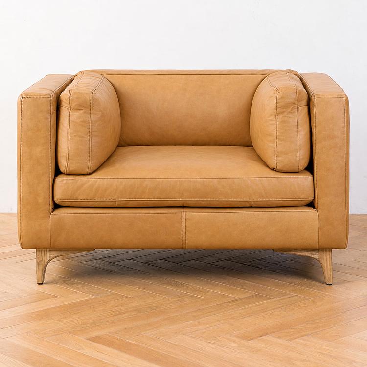 Кресло Dwell 1 Seater натуральная кожа Napinha Camel - ракурс 2