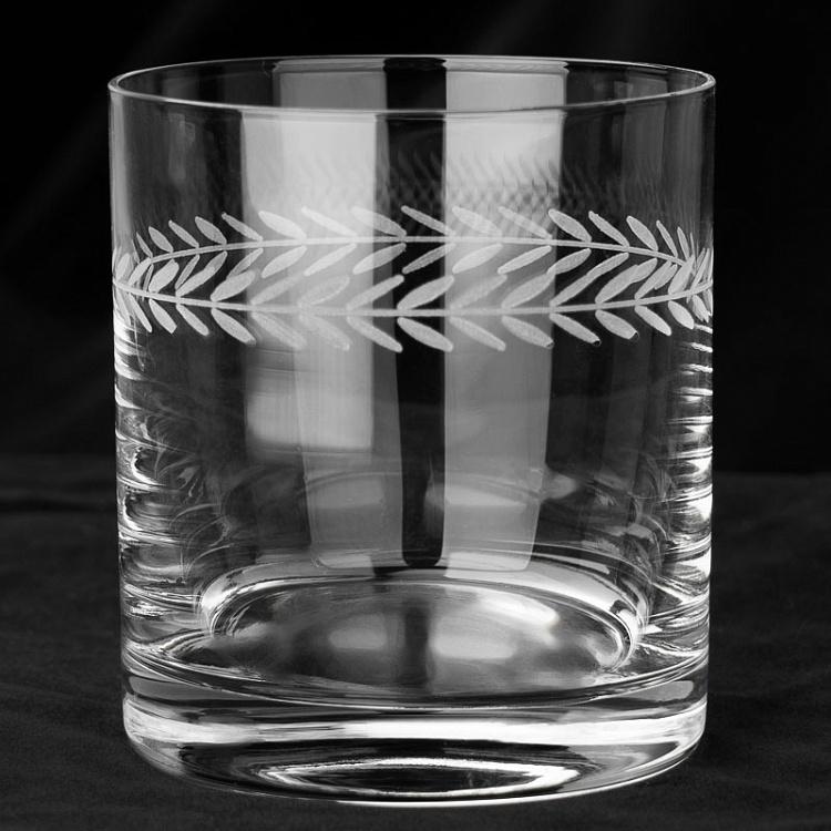 Стакан для виски с узором Листва Leaf Cutting Whisky Glass