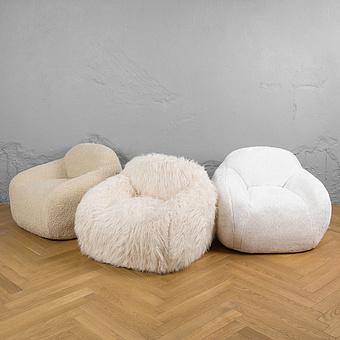 Кресло Snuggy Chair искусственный мех Big Bear White - ракурс 9