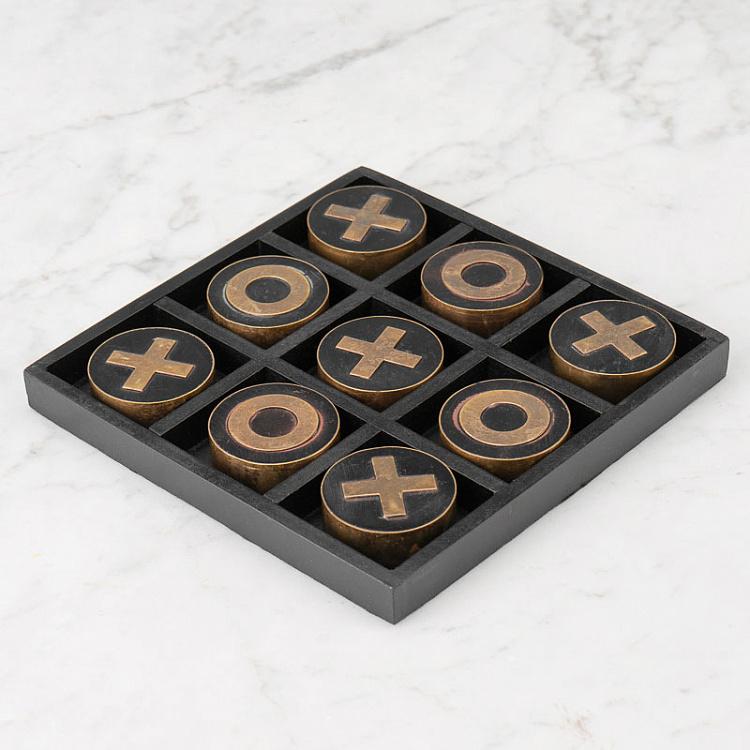 Настольная игра Крестики-нолики с латунными фишками OXO Game Resin And Brass