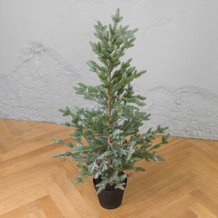 Искусственная заснеженная новогодняя ёлка в кашпо, 125 см Frost-Covered Christmas Tree In Pot 125 cm