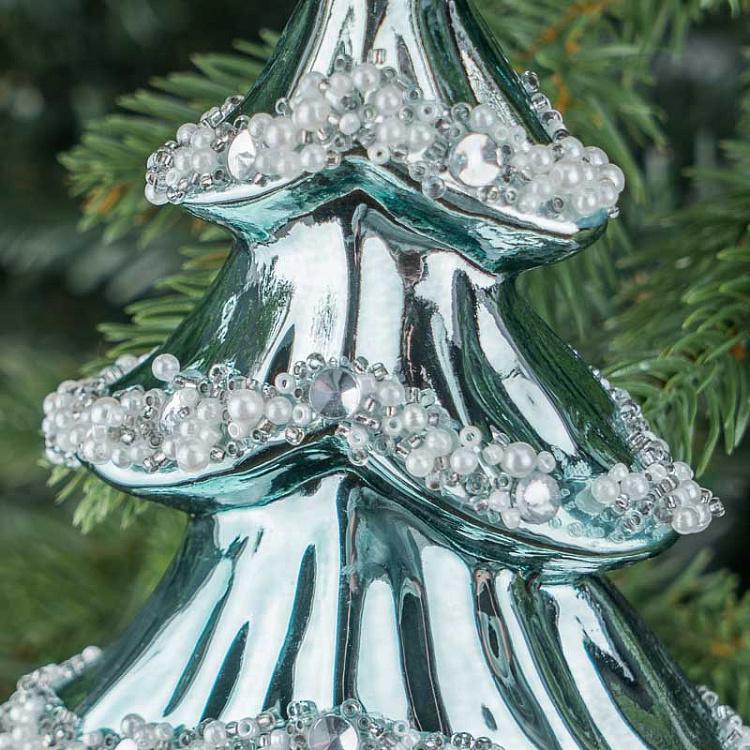 Ёлочная игрушка Голубая новогодняя ёлка Christmas Tree Blue 15 cm