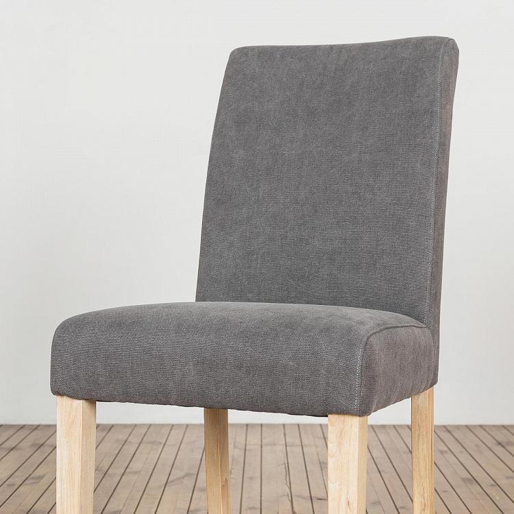 Серый стул Дидье, белые ножки Didier Dining Chair, Oak White