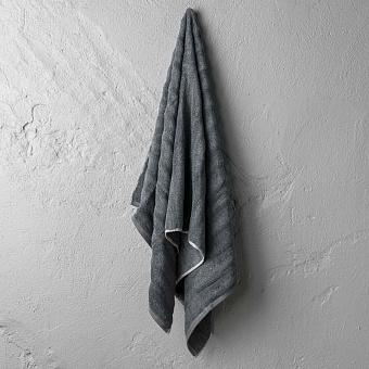 Ash Ribbed Bath Towel Anthracite 70x140 cm