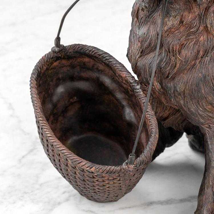 Статуэтка Маленькая собака с корзинкой Small Dog With Basket
