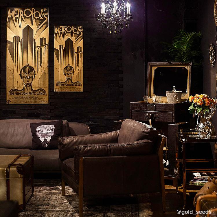 Барный шкаф-сундук Voyage Chest Sideboard RM натуральная кожа Antique Crocodile - ракурс 9