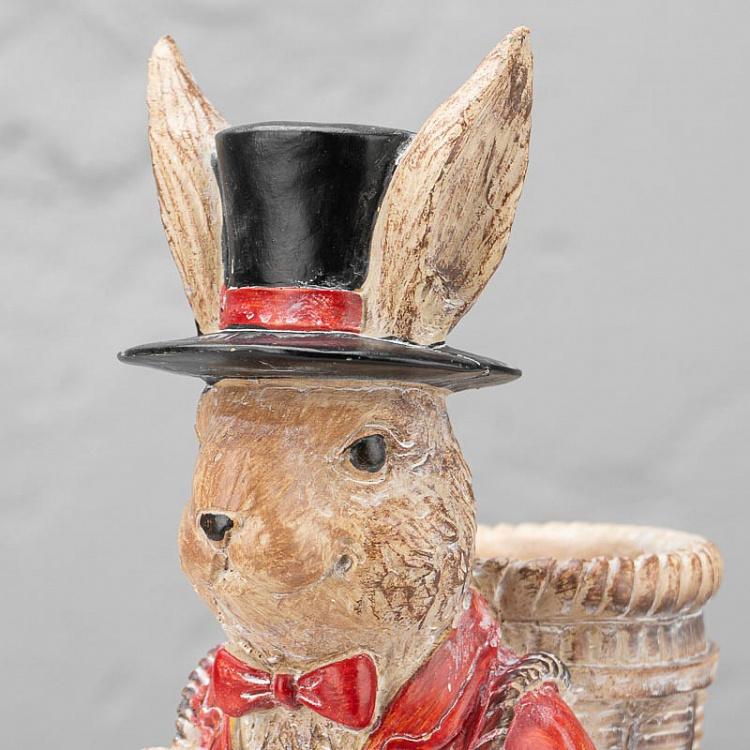 Статуэтка Кролик с корзиной Rabbit With Basket Figurine