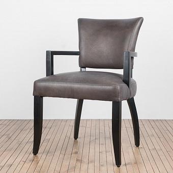 Mimi Dining Chair With Arms, Black Wood