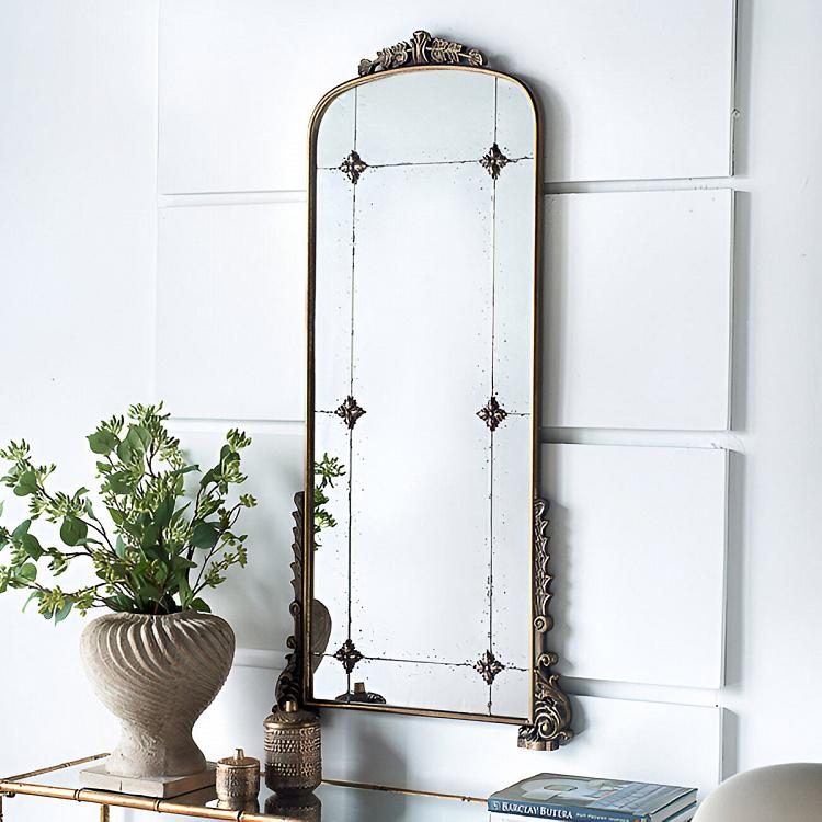 Зеркало с золотистым узором в антикварном стиле Antique Gold Wall Mirror