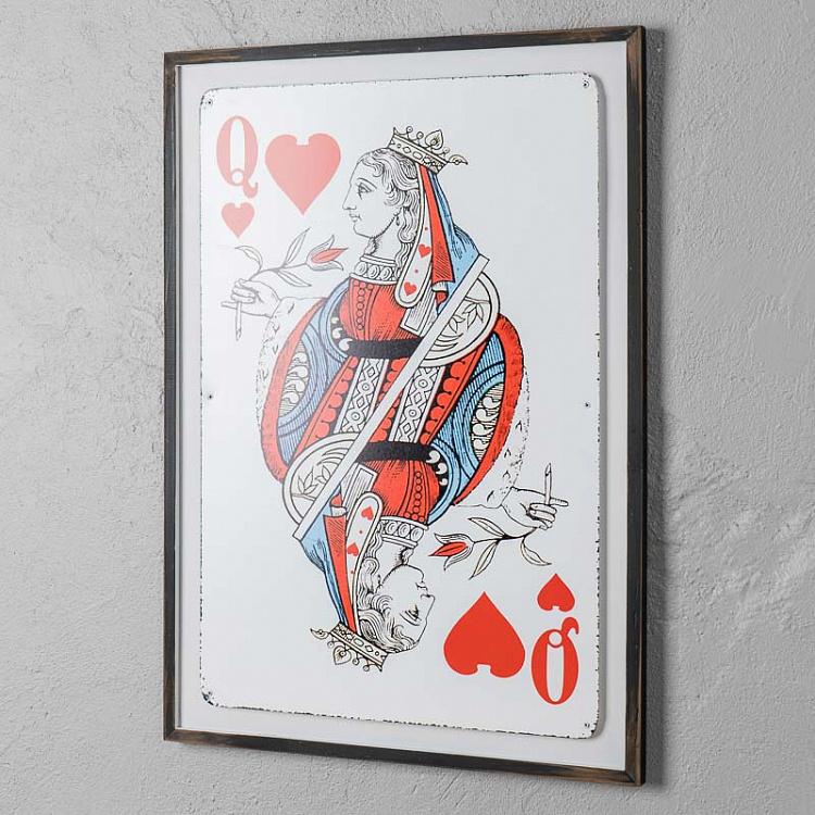 Картина-принт в раме Королева червей Queen Of Hearts Frame