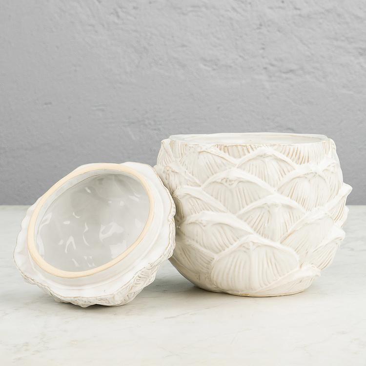 Ёмкость для хранения Сосновая шишка Pine Cone Box White Large