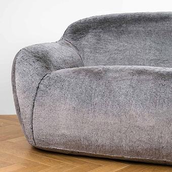 Двухместный диван Snug 2 Seater искусственный мех Grizzly Grey - ракурс 6