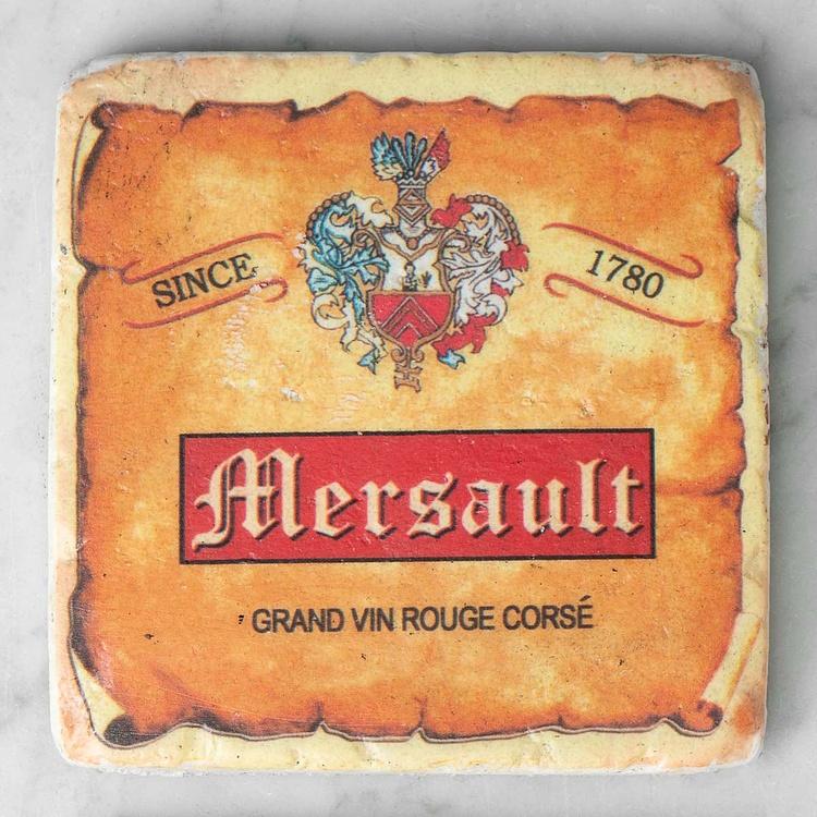 Набор из 4-х подставок под стаканы Set Of 4 Stone Coasters Alcoholic Beverage Labels - ракурс 4