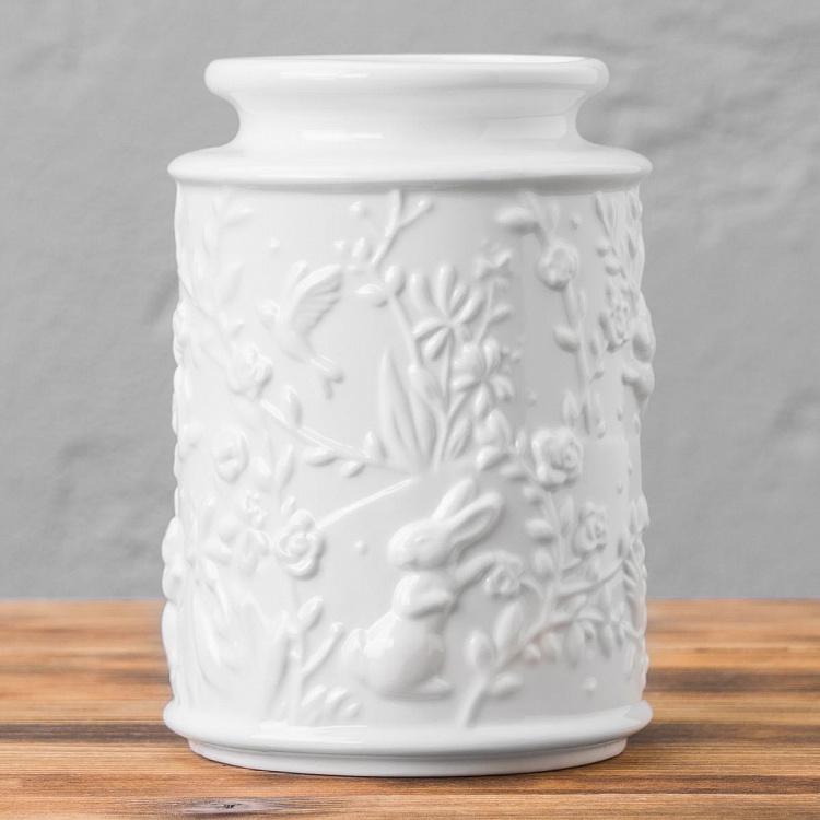 Белая ёмкость для хранения Сказочный сад Pot Fairy Garden White