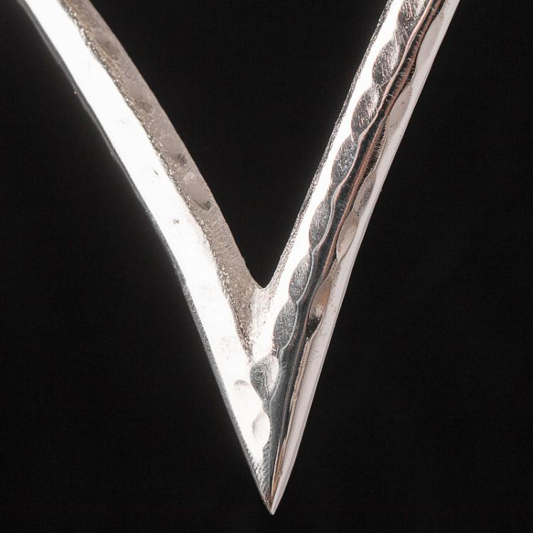 Новогодняя подвеска Сердце Coeur Metal Brillant Cordon Organza Blanc 17 cm