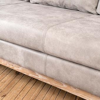 Трёхместный диван Patrick 3 Seater, Oak Sandwashed натуральная кожа Pale Grey - ракурс 10