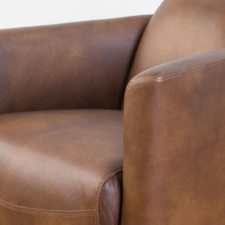 Кресло Инспектор, красно-коричневые ножки Inspector Armchair, Red Brown Wood D