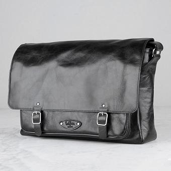 Satchel Messenger Bag, Bowler Black