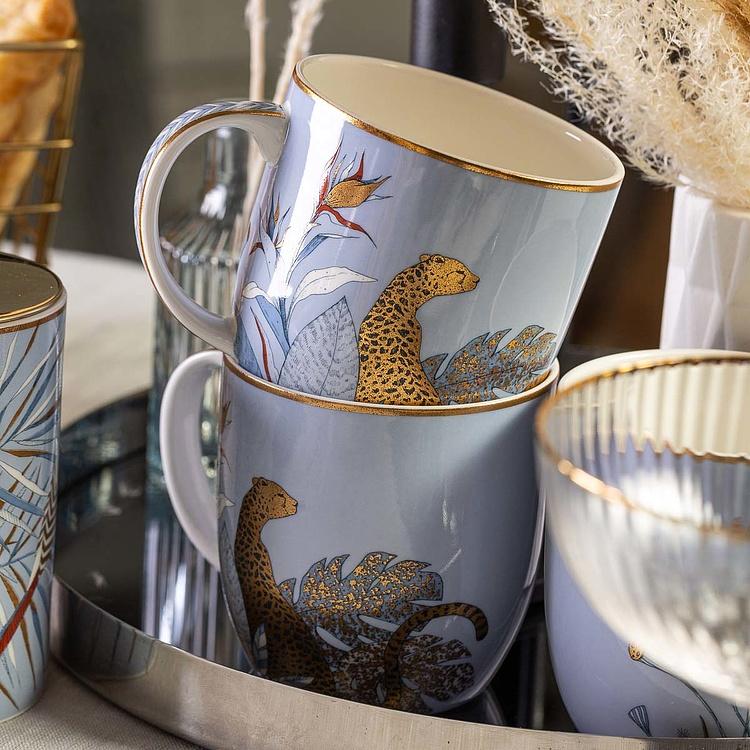 Голубая кружка с леопардом Африка Africa Cup Leopard Blue