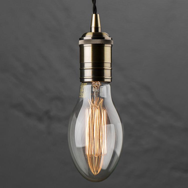Лампа накаливания Эдисон Большой Лист Скрэтч E27 60 Вт, прозрачная колба Edison Big Leaf Clear Scratch E27 60W