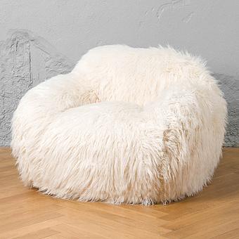 Кресло Snug Chair искусственный мех Mongolia Cream