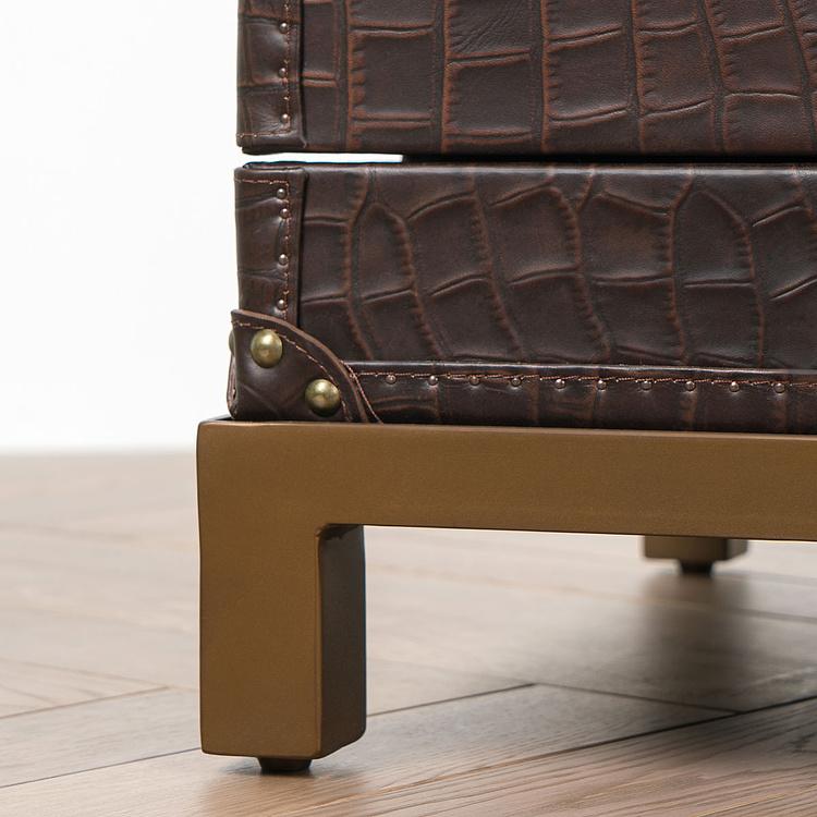 Барный шкаф-сундук Voyage Chest Sideboard RM натуральная кожа Antique Crocodile - ракурс 5