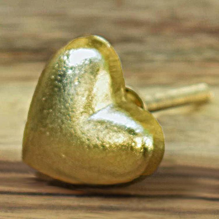 Мебельная ручка Золотое сердце Heart Knob Gold